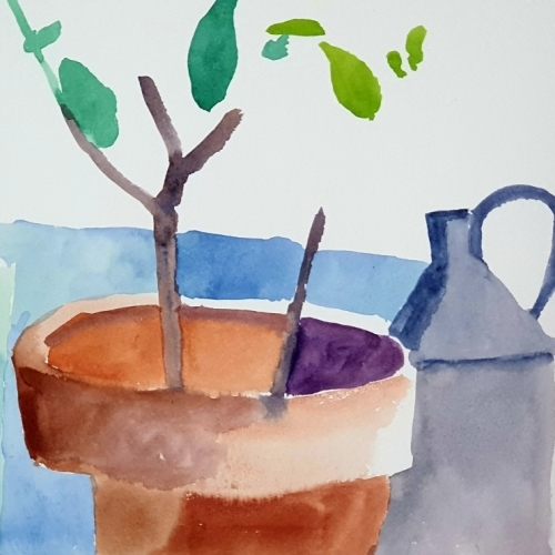 Still life with plant 4